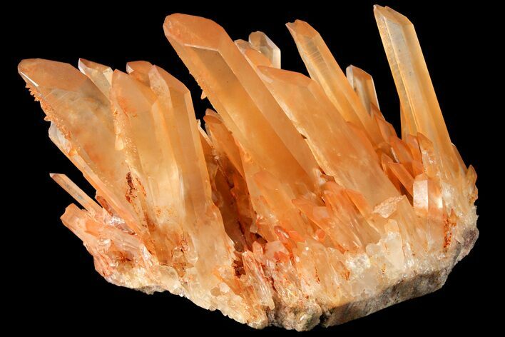 Tangerine Quartz Crystal Cluster - Madagascar #121280